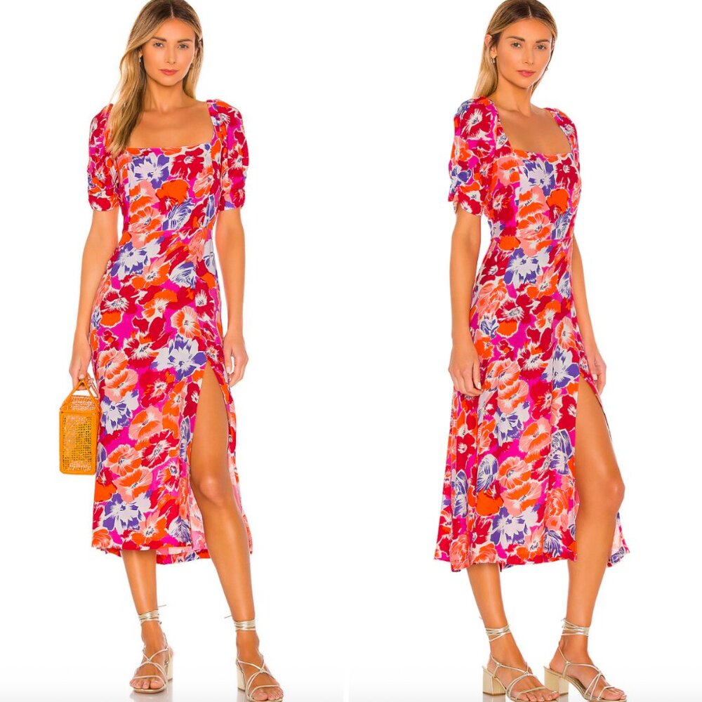 REVOLVE LSPACE Super Bloom Alissa Midi Dress Large